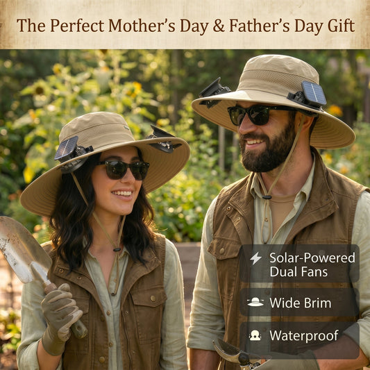 Solar-Powered Cooling Fan Hat