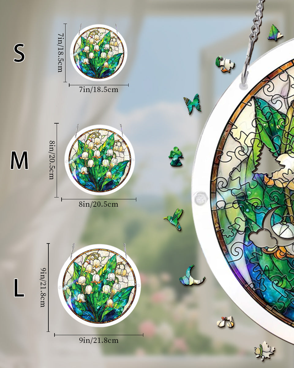💥May Grand Sale|Up to 60% Off💥Acrylic Jigsaw Puzzle Suncatcher - Secret Lily Valley