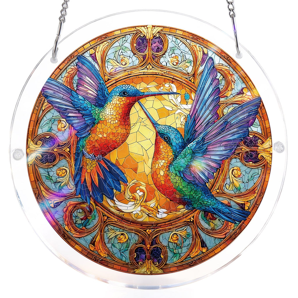 💥May Grand Sale|Up to 60% Off💥Twin Wings of Radiance Light Suncatcher-Acrylic Window Art