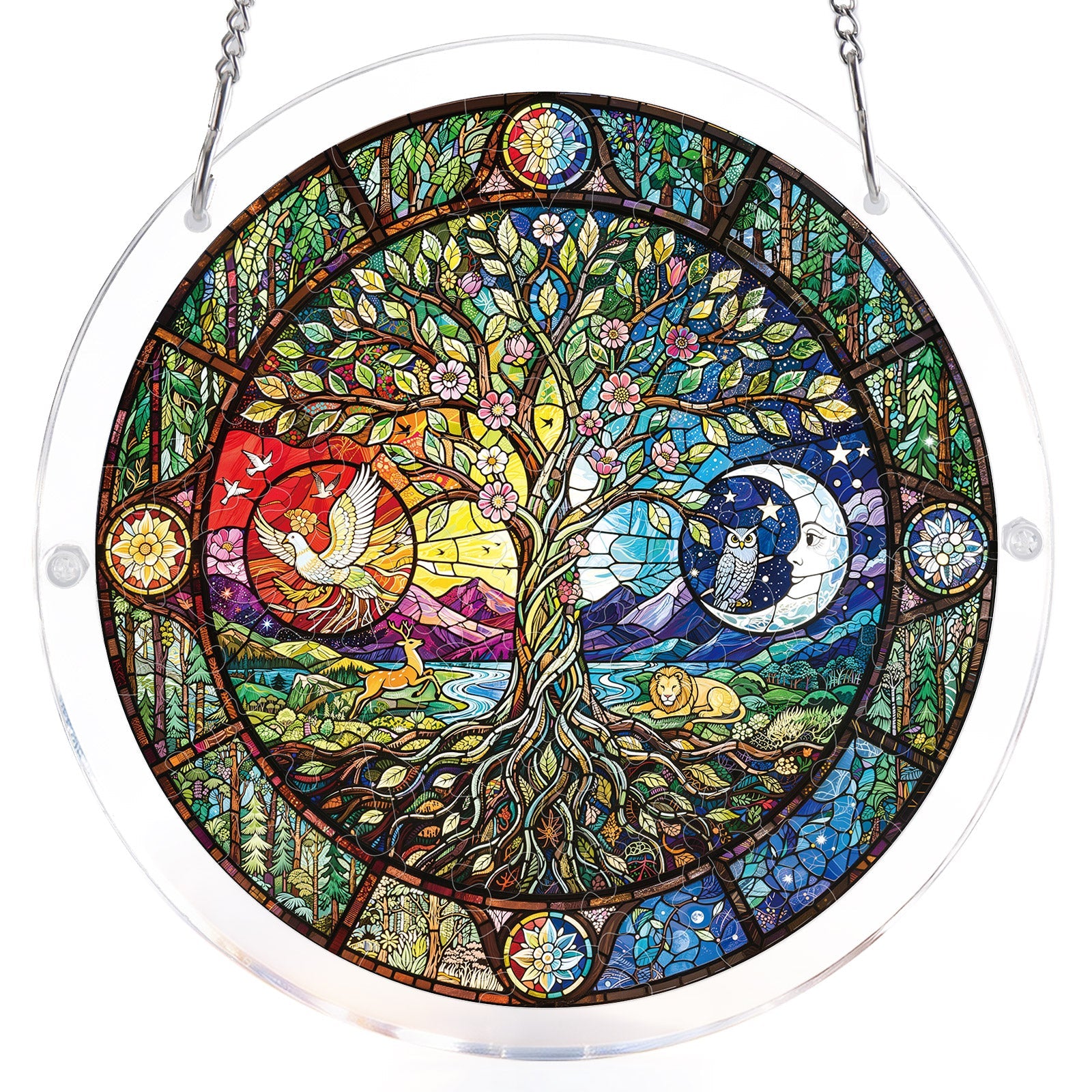 💥May Grand Sale|Up to 60% Off💥Tree of Day and Night Light Suncatcher-Acrylic Window Art