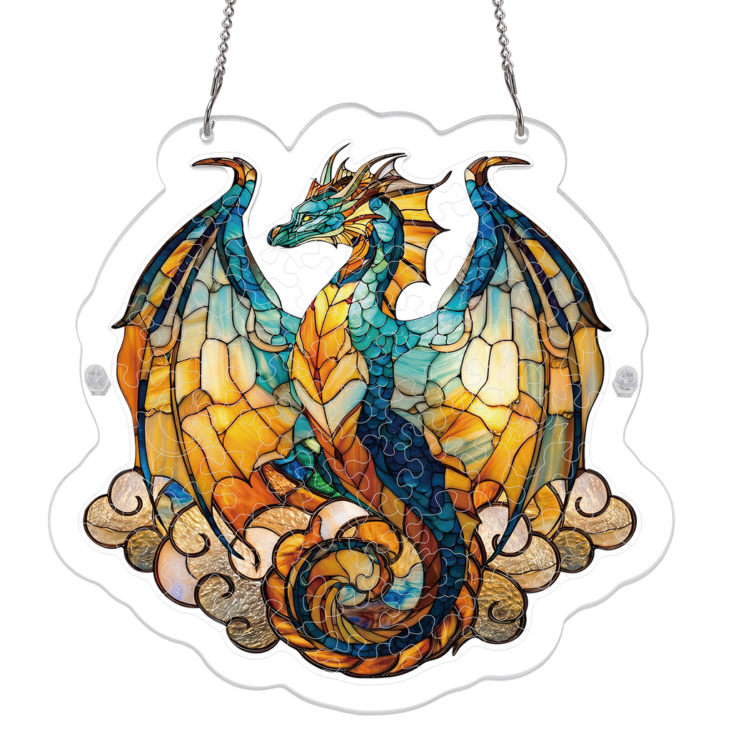 💥May Grand Sale|Up to 60% Off💥Oceanfire Dragon Light Suncatcher-Acrylic Window Art