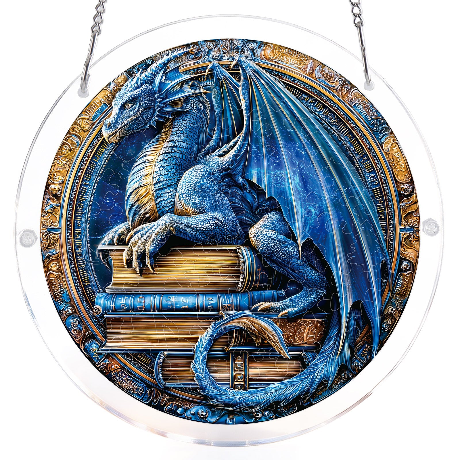 💥May Grand Sale|Up to 60% Off💥Dragon Realm Library Light Suncatcher-Acrylic Window Art