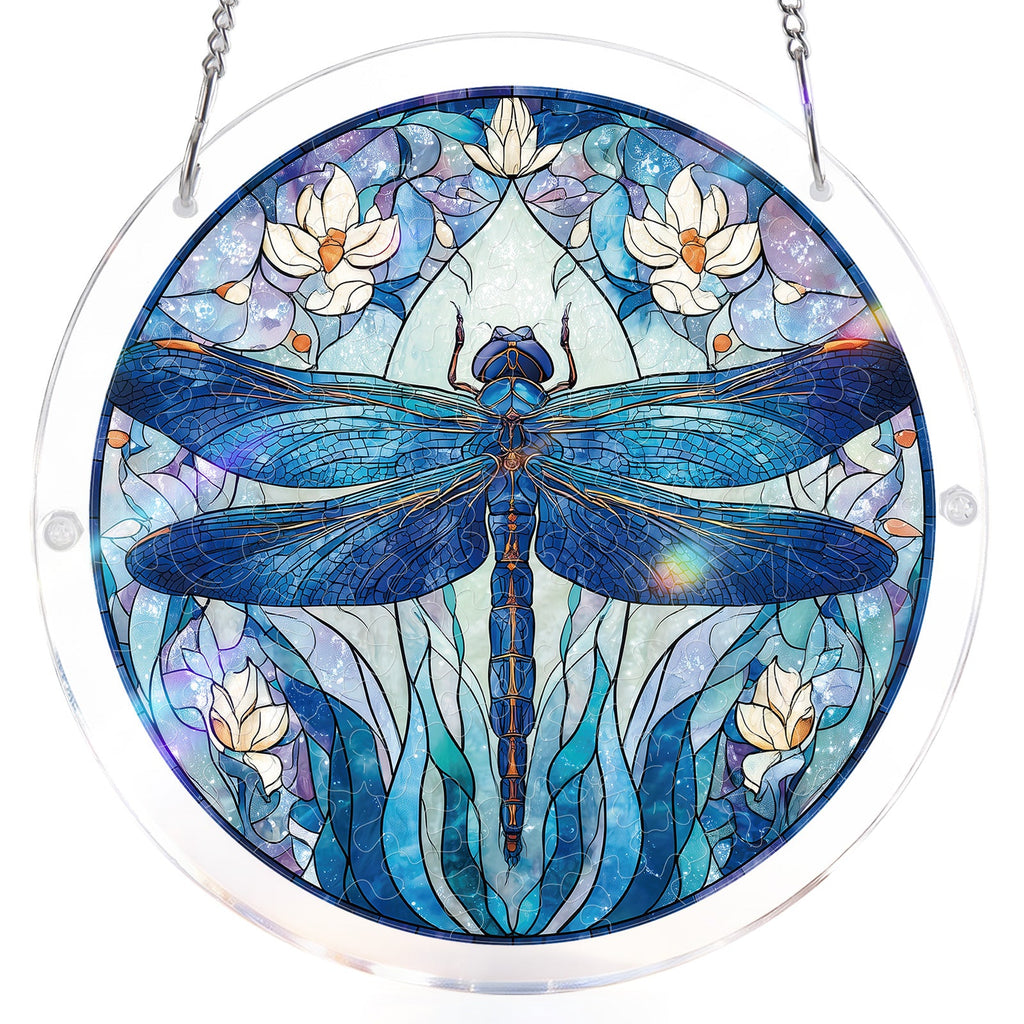💥May Grand Sale|Up to 60% Off💥Moonlit Dragonfly Light Suncatcher-Acrylic Window Art