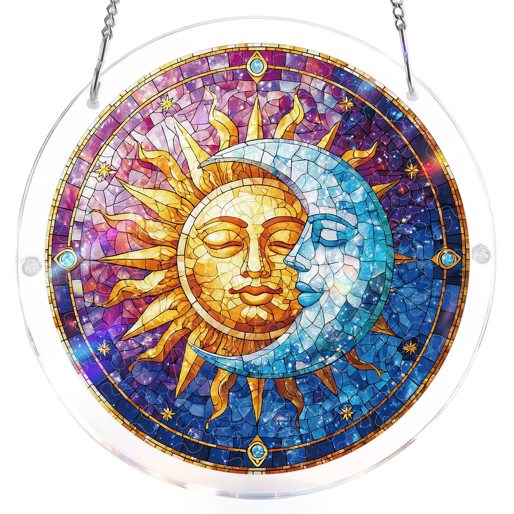 💥May Grand Sale|Up to 60% Off💥Sun and Moon in Harmony Light Suncatcher-Acrylic Window Art