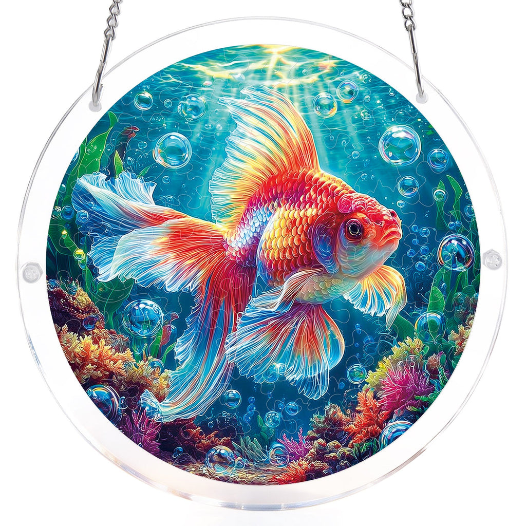 💥May Grand Sale|Up to 60% Off💥Starflame Goldfish Light Suncatcher-Acrylic Window Art