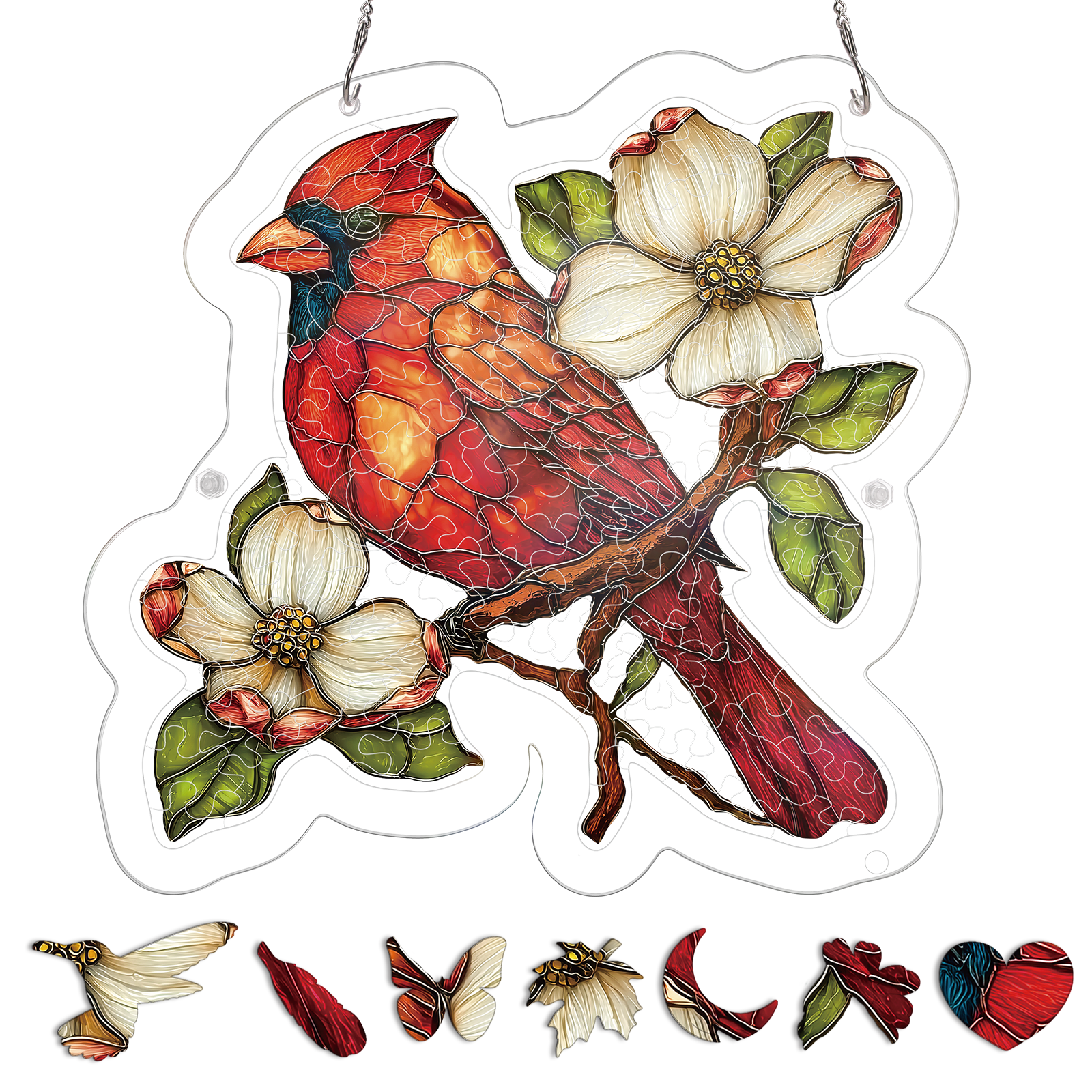 💥May Grand Sale|Up to 60% Off💥Magnolia Cardinal Light Suncatcher-Acrylic Window Art