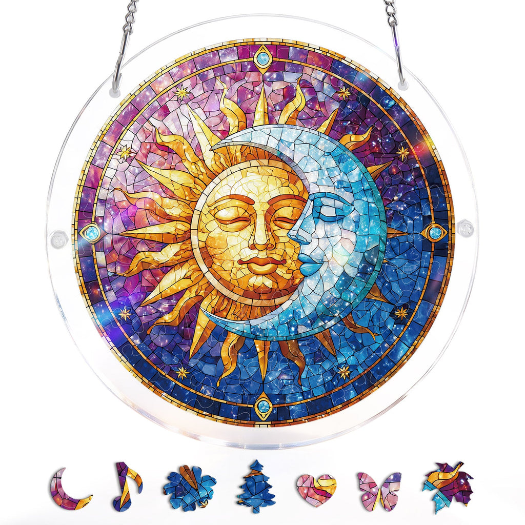 💥May Grand Sale|Up to 60% Off💥Sun and Moon in Harmony Light Suncatcher-Acrylic Window Art
