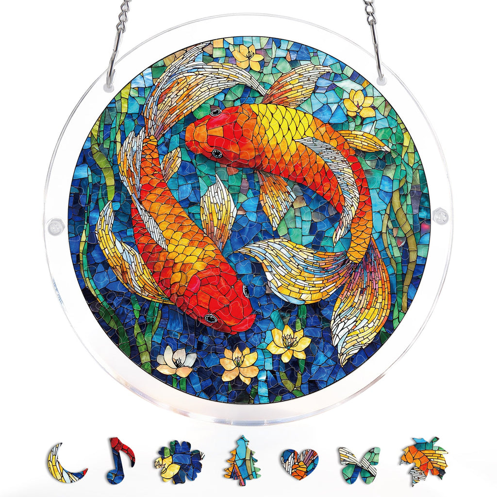 💥May Grand Sale|Up to 60% Off💥Koi Dream Pond Light Suncatcher-Acrylic Window Art