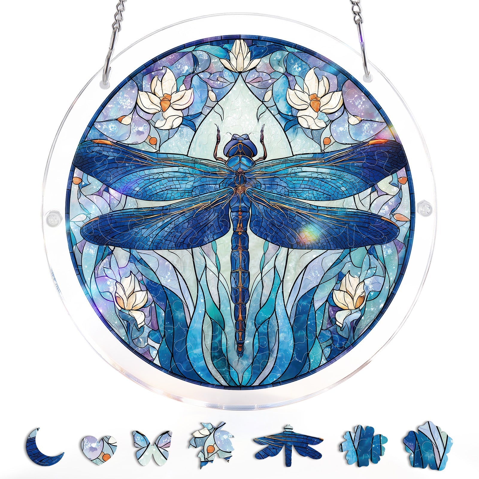 💥May Grand Sale|Up to 60% Off💥Moonlit Dragonfly Light Suncatcher-Acrylic Window Art