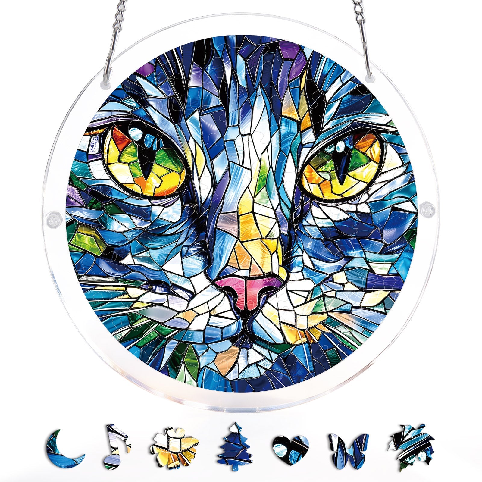 💥May Grand Sale|Up to 60% Off💥Mosaic Cat Light Suncatcher-Acrylic Window Art