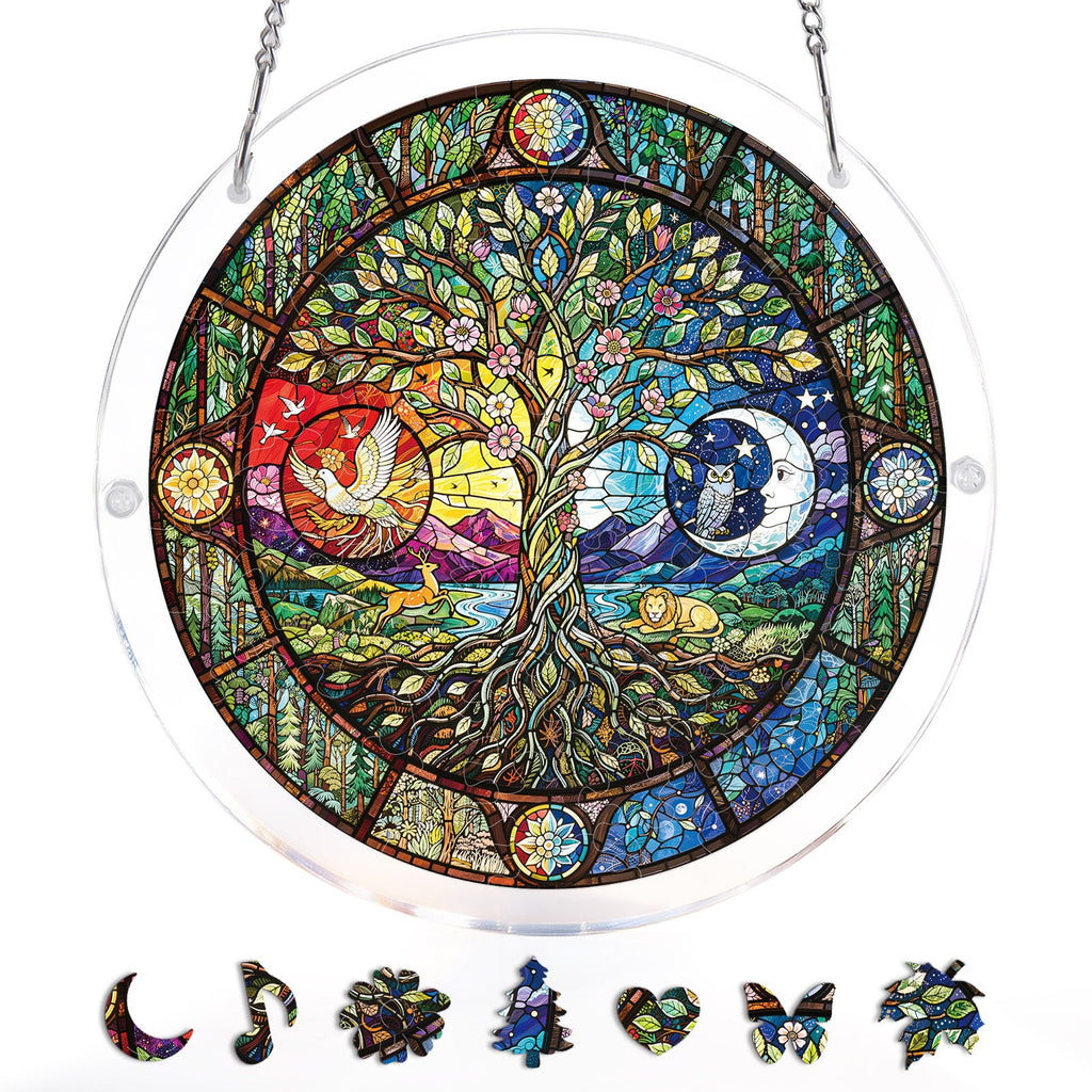 💥May Grand Sale|Up to 60% Off💥Tree of Day and Night Light Suncatcher-Acrylic Window Art