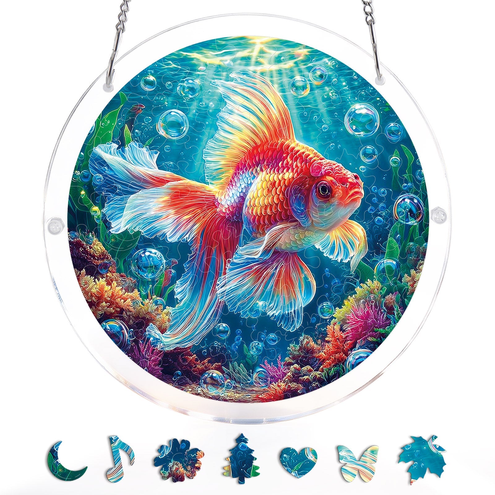 💥May Grand Sale|Up to 60% Off💥Starflame Goldfish Light Suncatcher-Acrylic Window Art