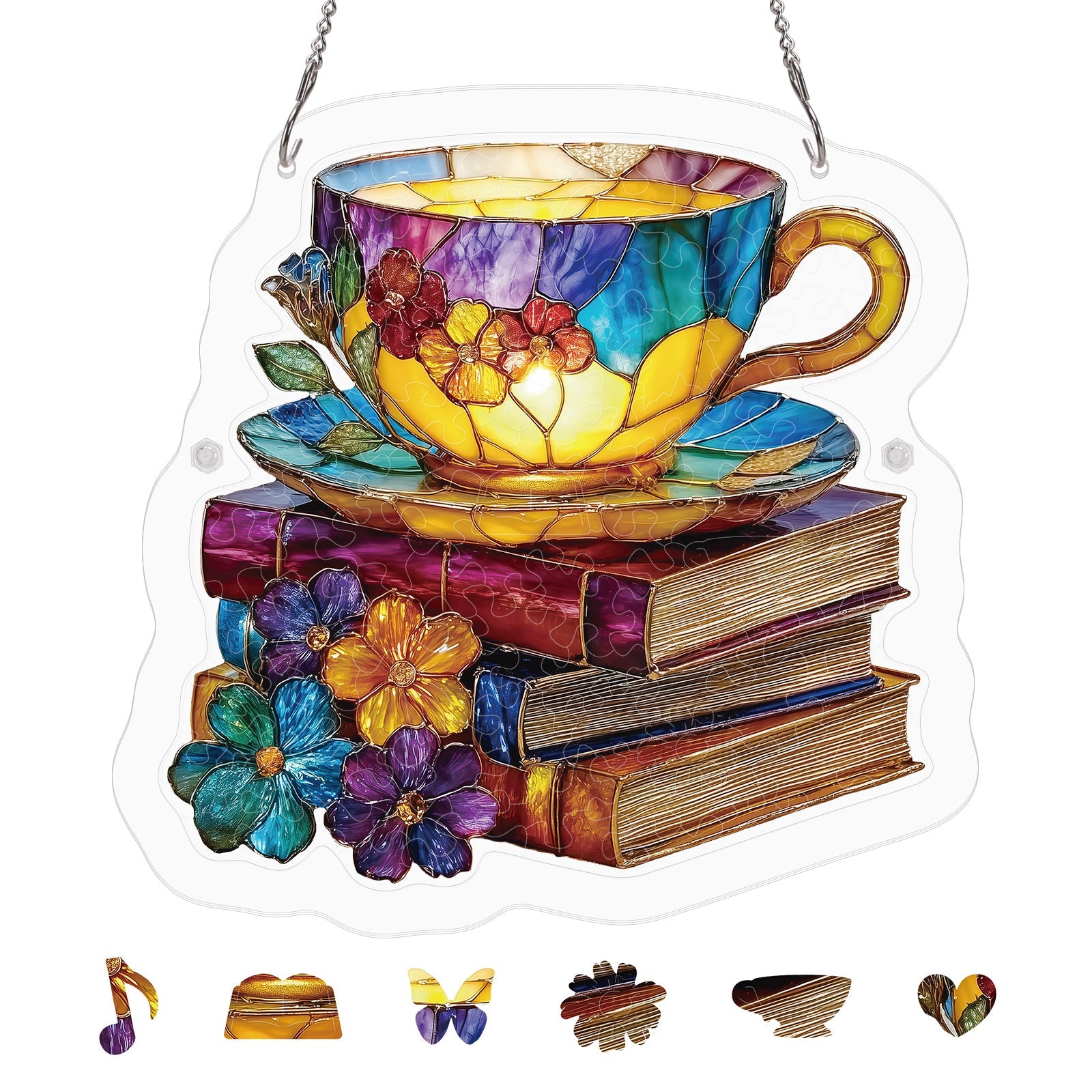 💥May Grand Sale|Up to 60% Off💥Radiant Bloom Teacup Light Suncatcher-Acrylic Window Art