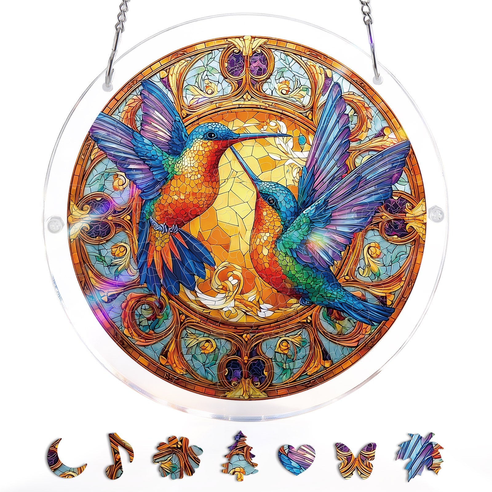 💥May Grand Sale|Up to 60% Off💥Twin Wings of Radiance Light Suncatcher-Acrylic Window Art