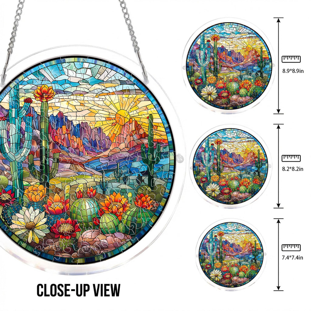 💥May Grand Sale|Up to 60% Off💥Acrylic Jigsaw Puzzle Suncatcher - Desert Sunrise