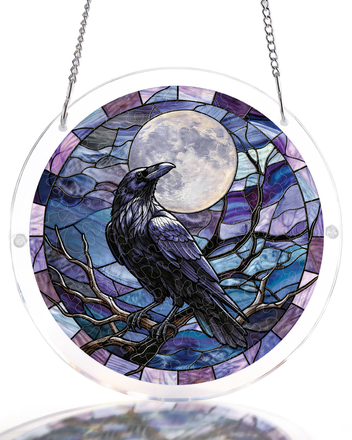 💥May Grand Sale|Up to 60% Off💥Moonlit Raven Light Suncatcher-Acrylic Window Art