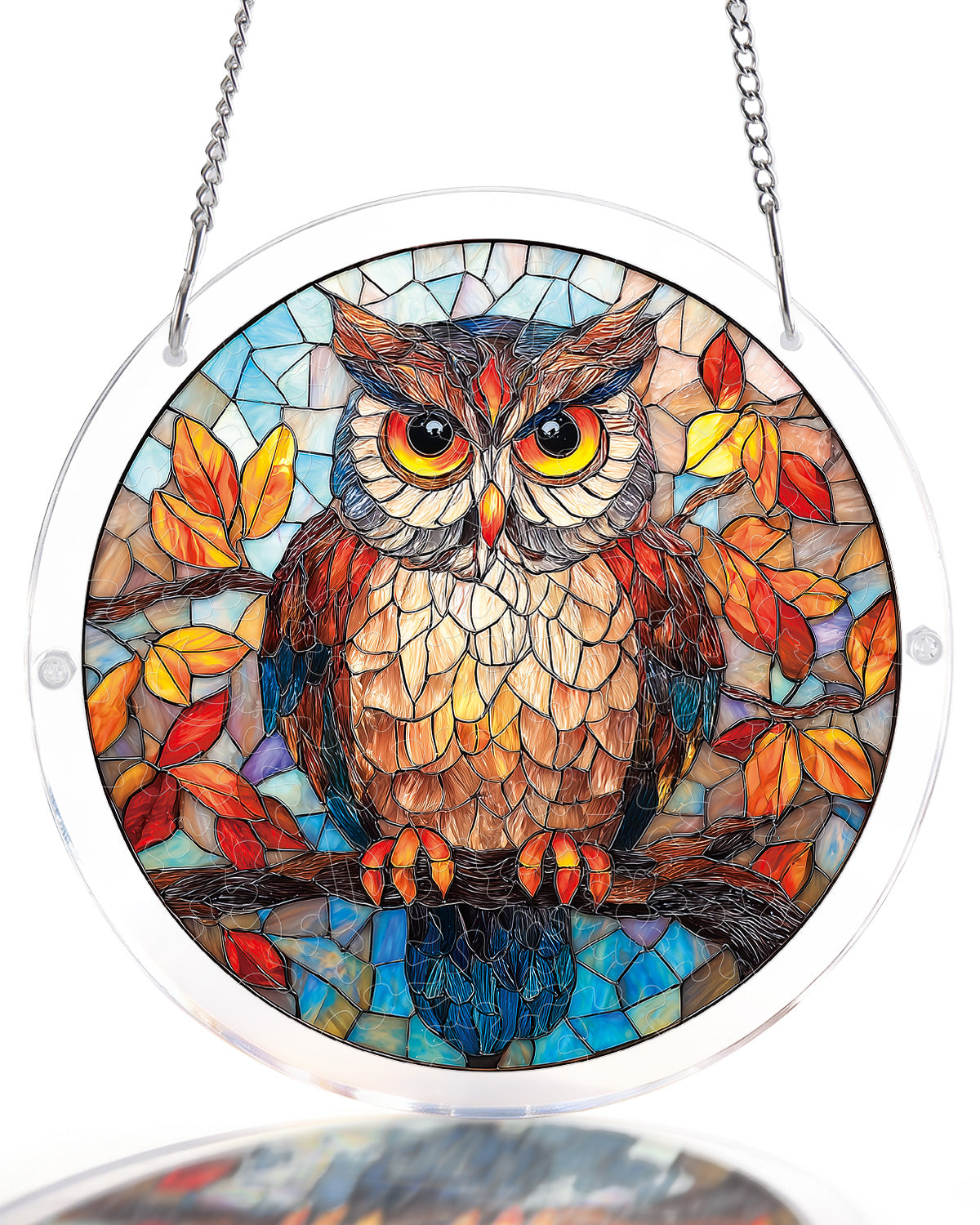 💥May Grand Sale|Up to 60% Off💥Autumn Owl Light Suncatcher-Acrylic Window Art