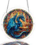💥May Grand Sale|Up to 60% Off💥The Blue Dragon Library Light Suncatcher-Acrylic Window Art