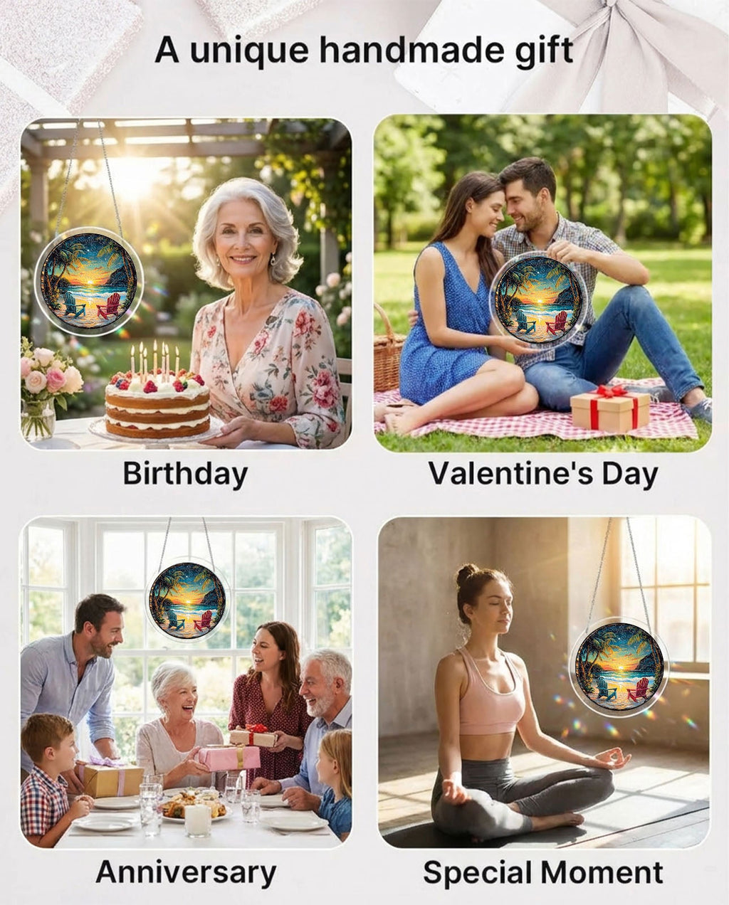 💥May Grand Sale|Up to 60% Off💥Acrylic Jigsaw Puzzle Suncatcher - Tropical Sunset