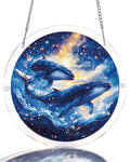 💥May Grand Sale|Up to 60% Off💥Twin Whales of the Cosmos Light Suncatcher-Acrylic Window Art