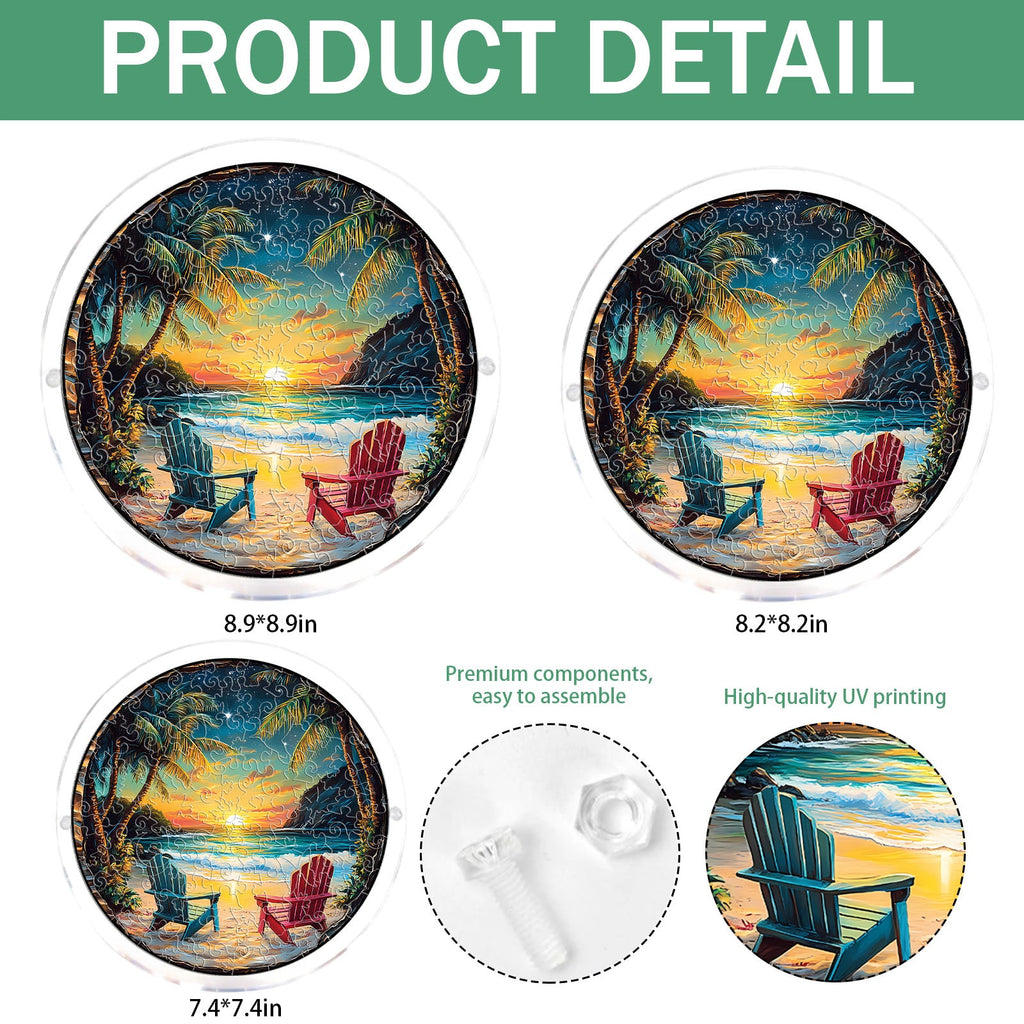 💥May Grand Sale|Up to 60% Off💥Acrylic Jigsaw Puzzle Suncatcher - Tropical Sunset