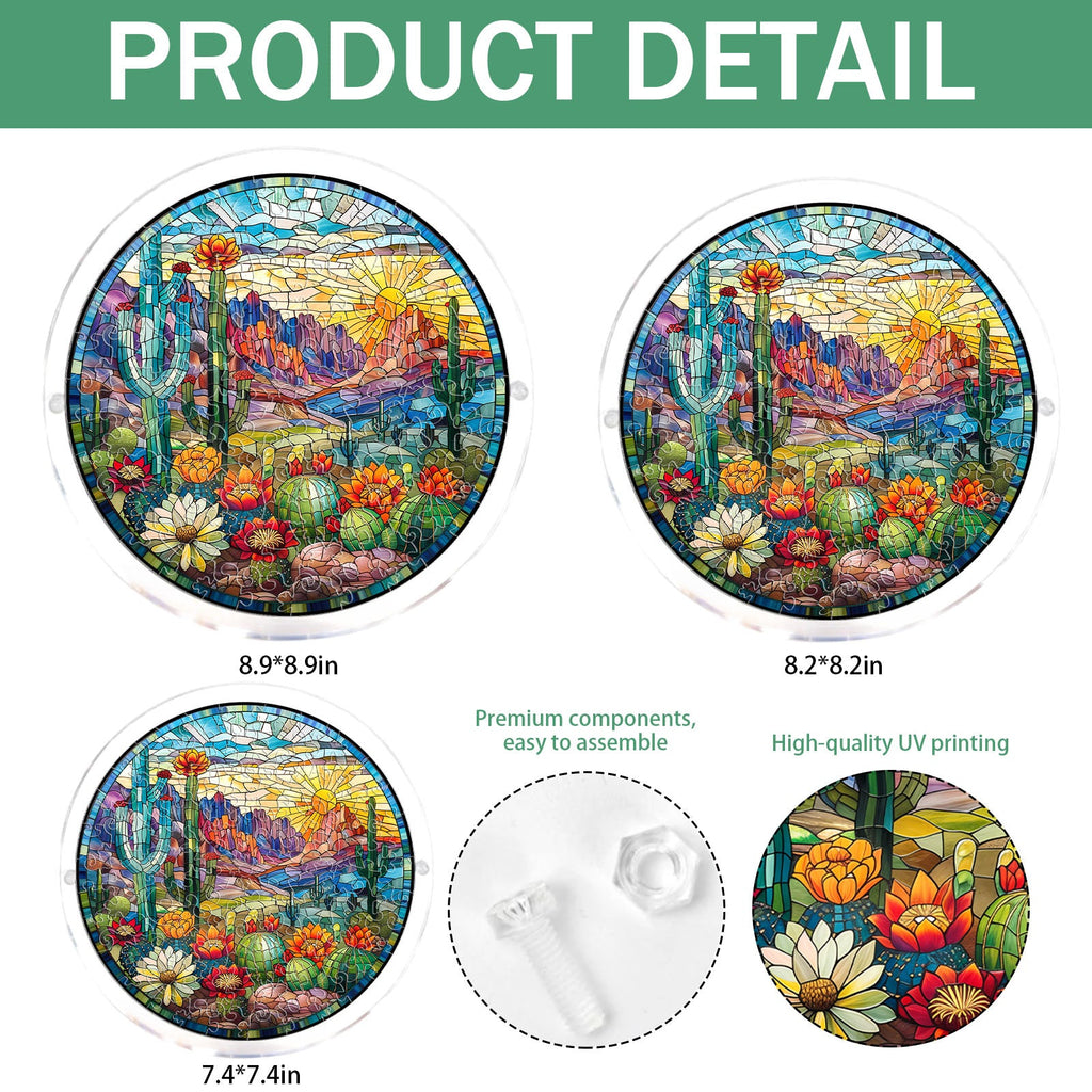 💥May Grand Sale|Up to 60% Off💥Acrylic Jigsaw Puzzle Suncatcher - Desert Sunrise