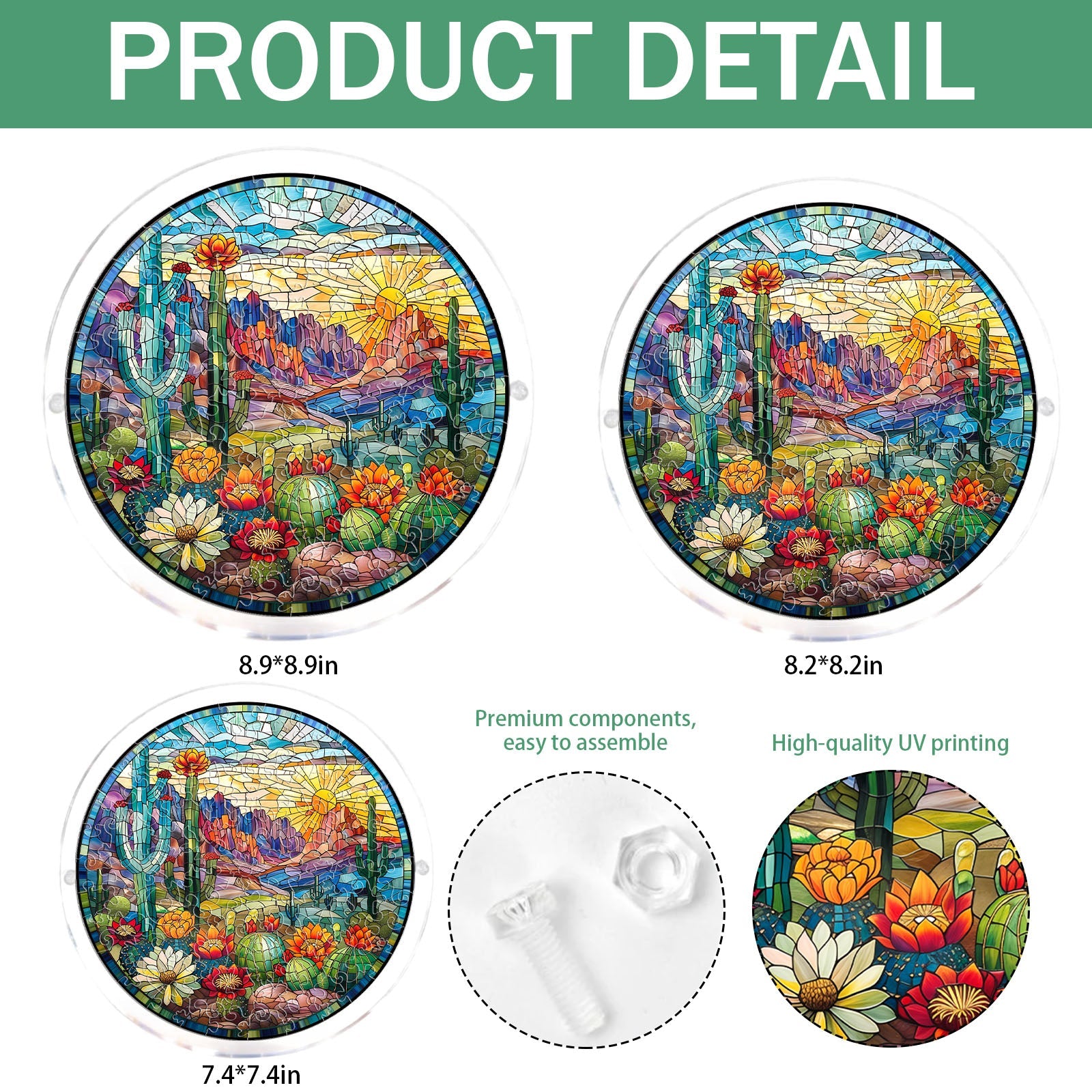 💥May Grand Sale|Up to 60% Off💥Acrylic Jigsaw Puzzle Suncatcher - Desert Sunrise