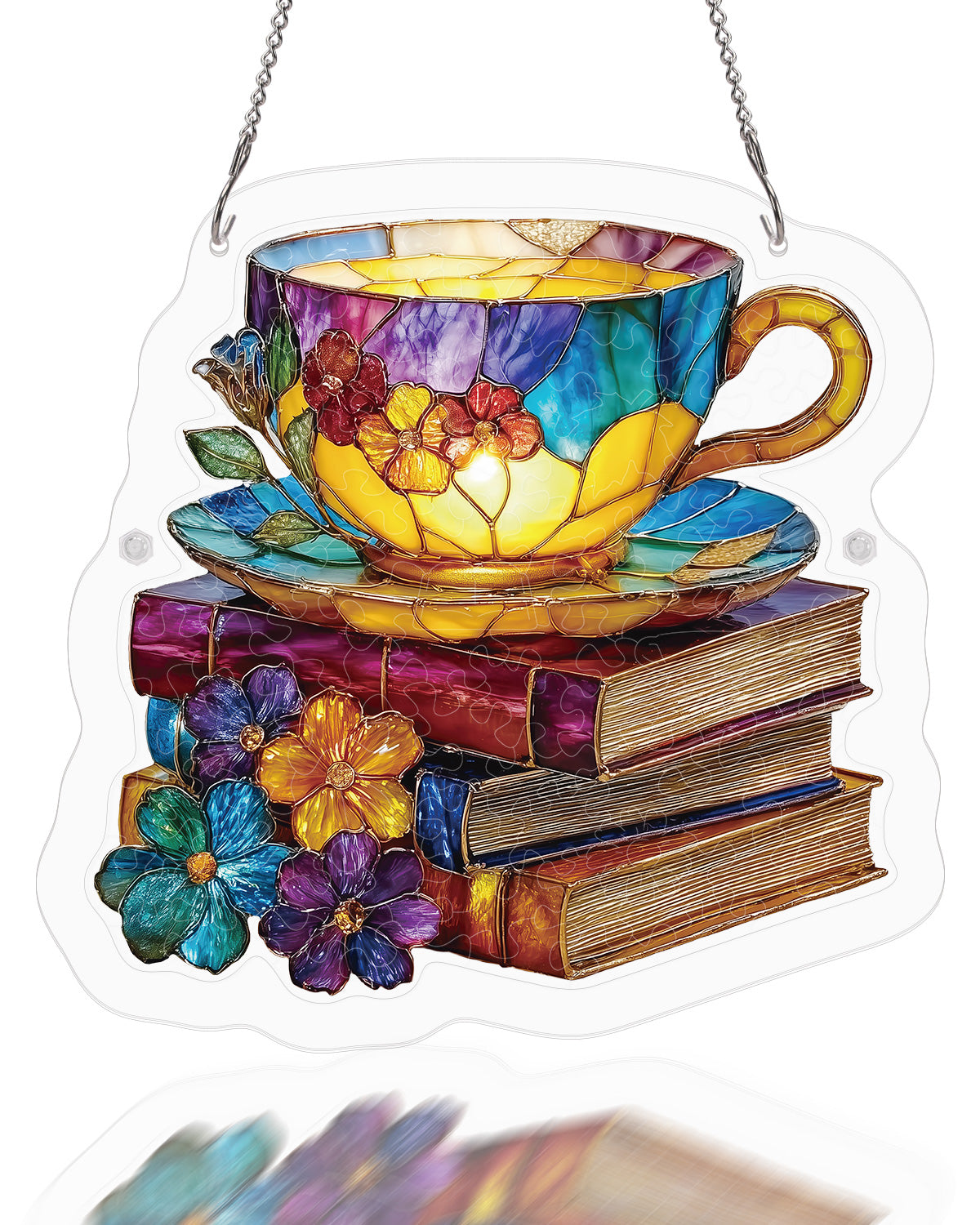 💥May Grand Sale|Up to 60% Off💥Radiant Bloom Teacup Light Suncatcher-Acrylic Window Art