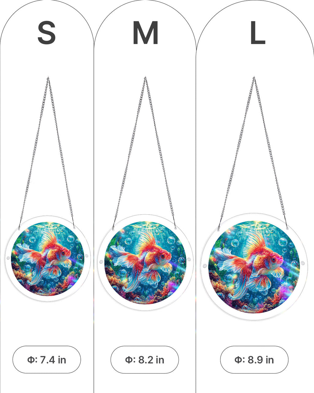 💥May Grand Sale|Up to 60% Off💥Starflame Goldfish Light Suncatcher-Acrylic Window Art