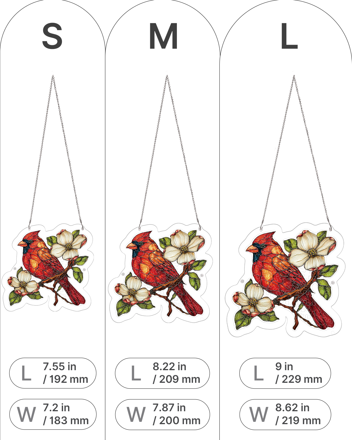 💥May Grand Sale|Up to 60% Off💥Magnolia Cardinal Light Suncatcher-Acrylic Window Art