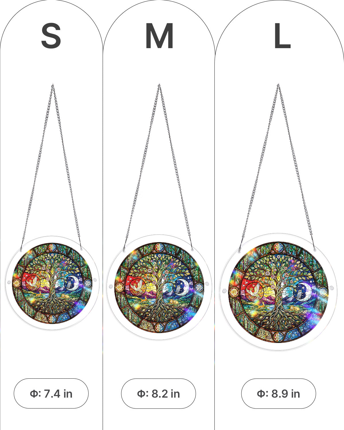 💥May Grand Sale|Up to 60% Off💥Tree of Day and Night Light Suncatcher-Acrylic Window Art