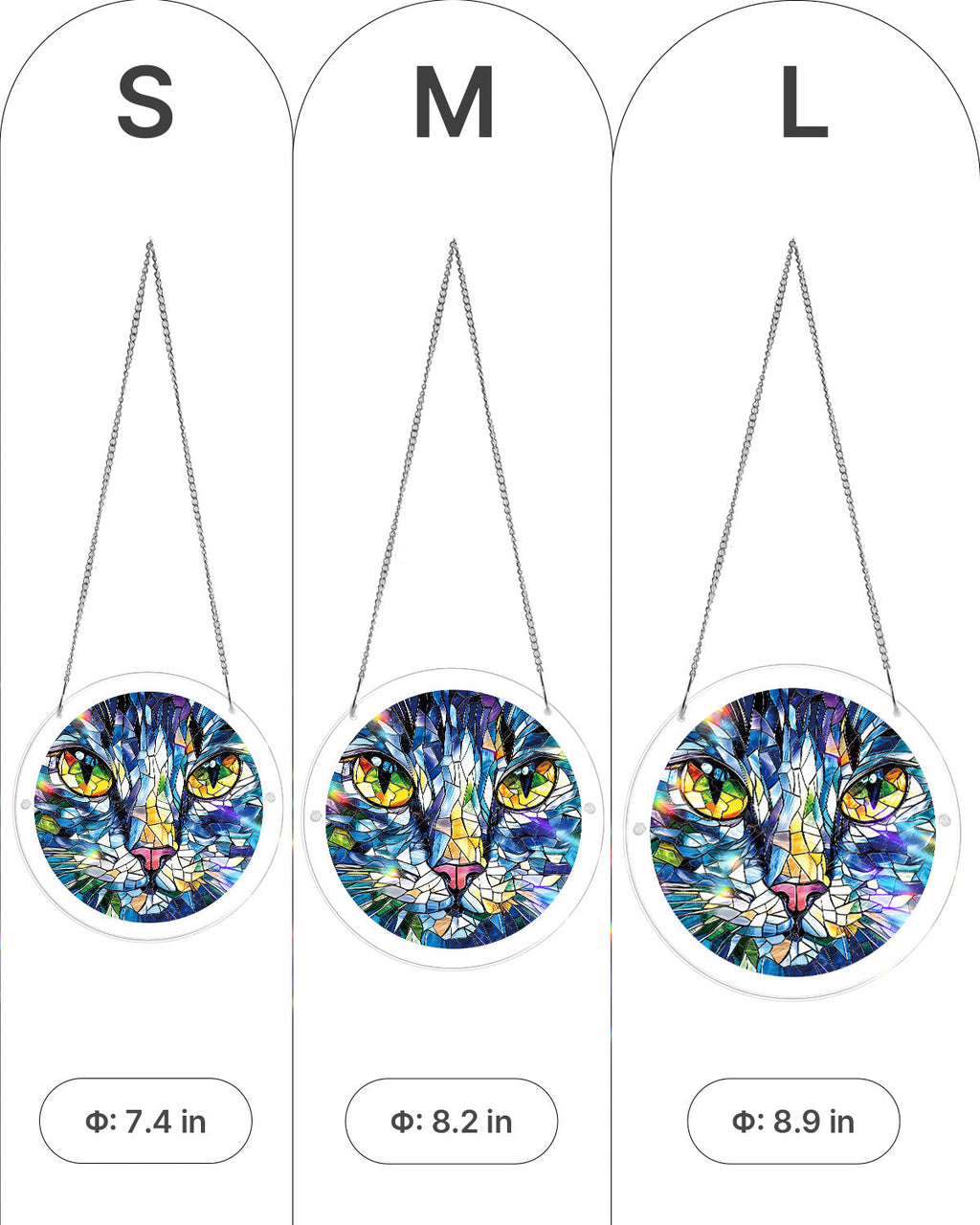💥May Grand Sale|Up to 60% Off💥Mosaic Cat Light Suncatcher-Acrylic Window Art