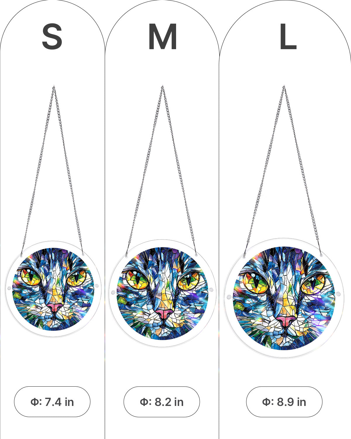 💥May Grand Sale|Up to 60% Off💥Mosaic Cat Light Suncatcher-Acrylic Window Art