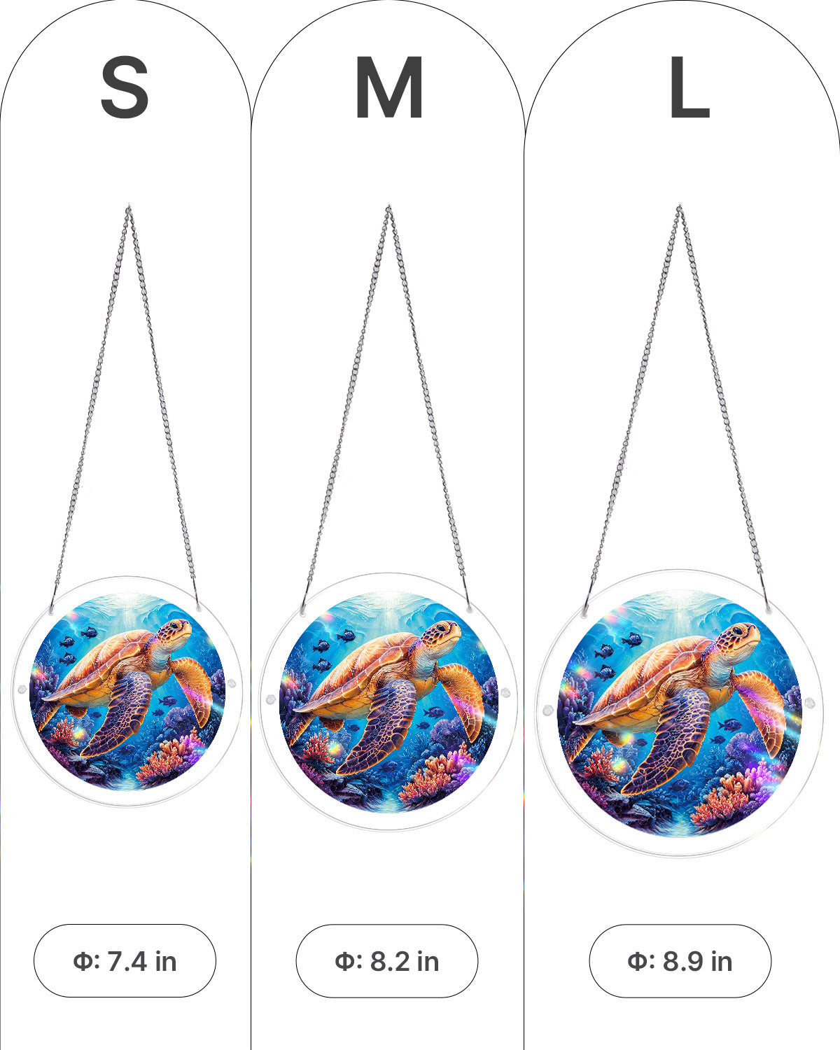 💥May Grand Sale|Up to 60% Off💥Starsea Turtle Light Suncatcher-Acrylic Window Art