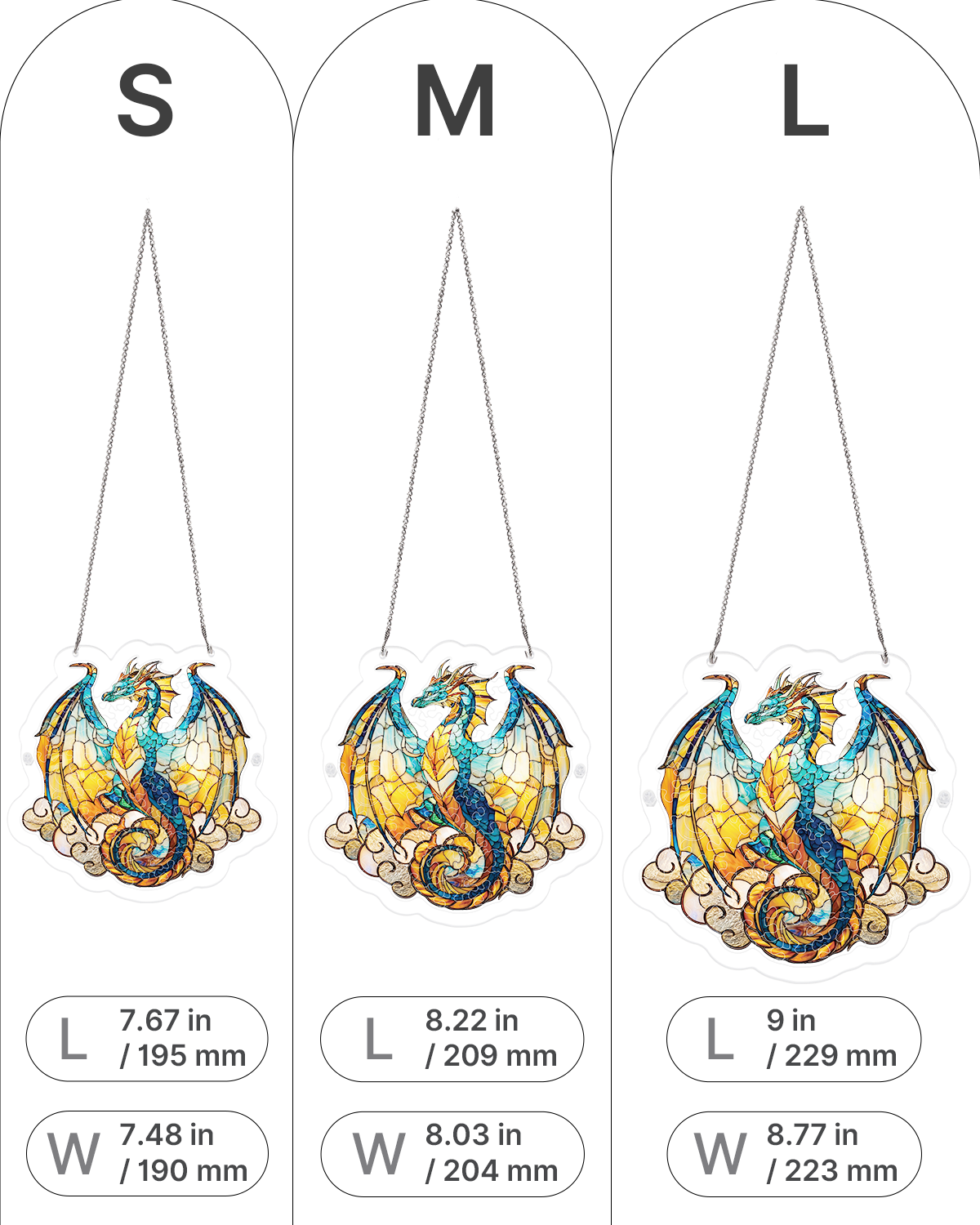 💥May Grand Sale|Up to 60% Off💥Oceanfire Dragon Light Suncatcher-Acrylic Window Art