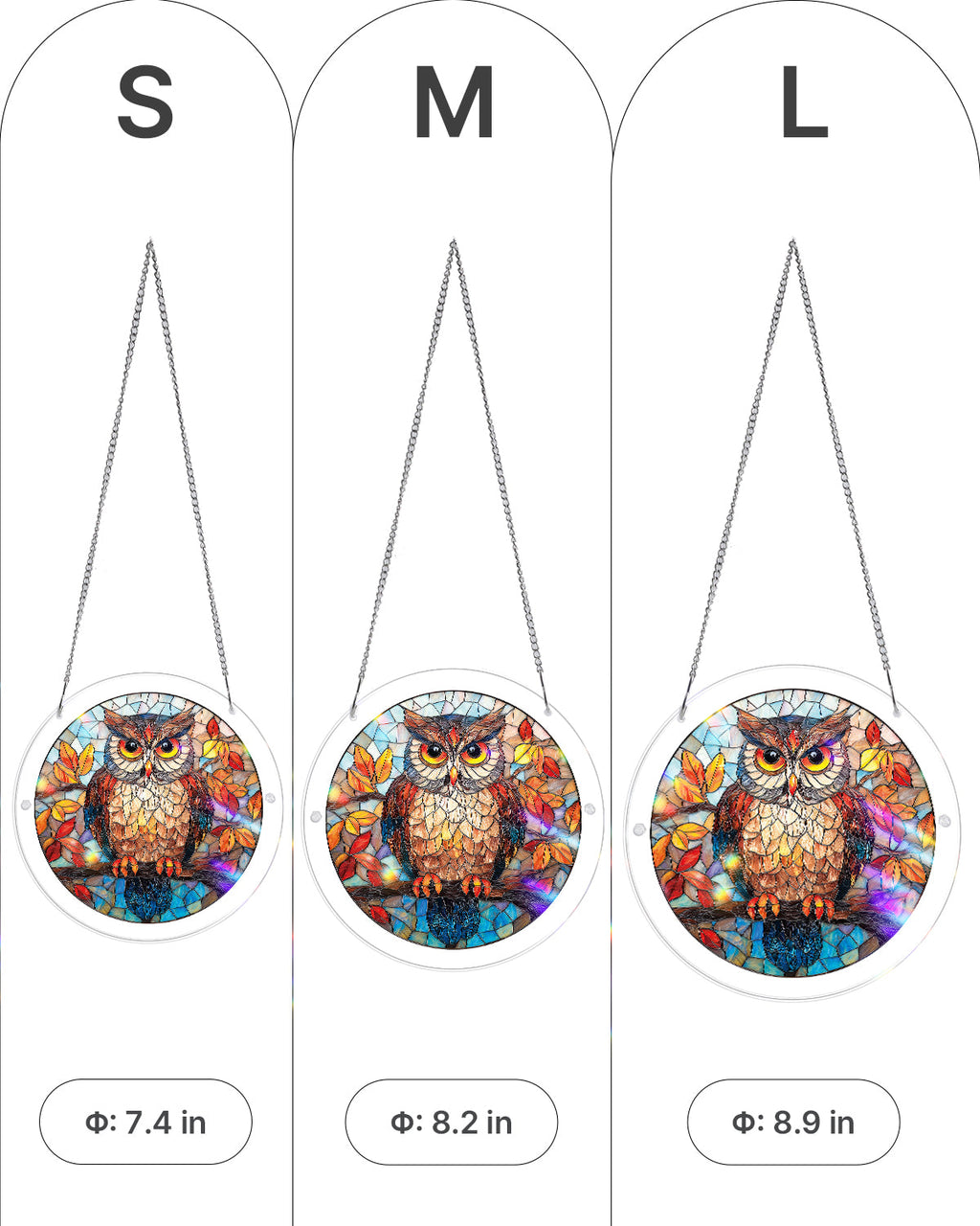 💥May Grand Sale|Up to 60% Off💥Autumn Owl Light Suncatcher-Acrylic Window Art