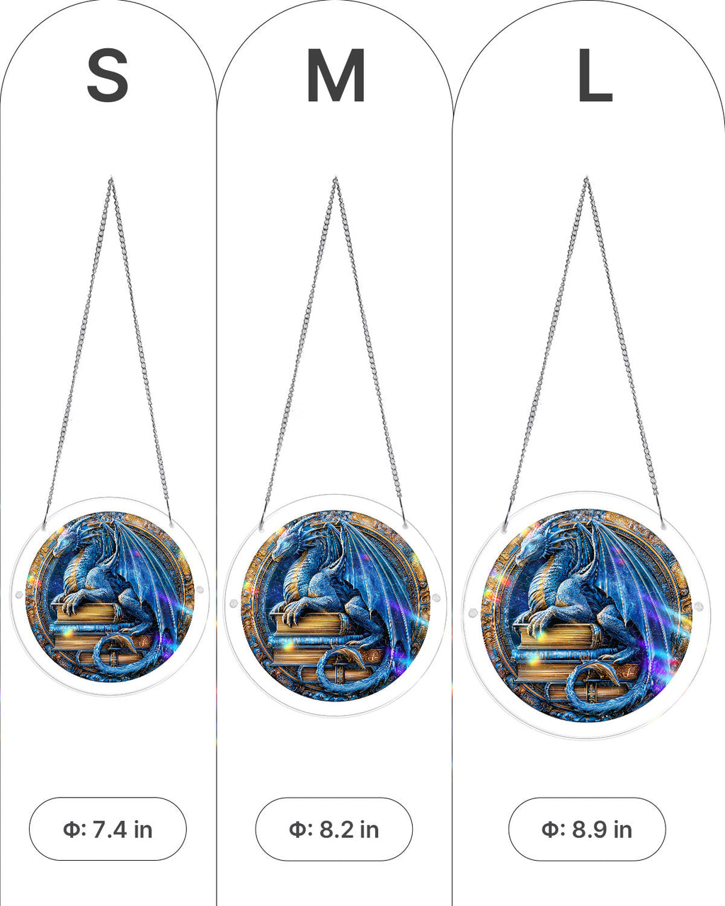 💥May Grand Sale|Up to 60% Off💥Dragon Realm Library Light Suncatcher-Acrylic Window Art