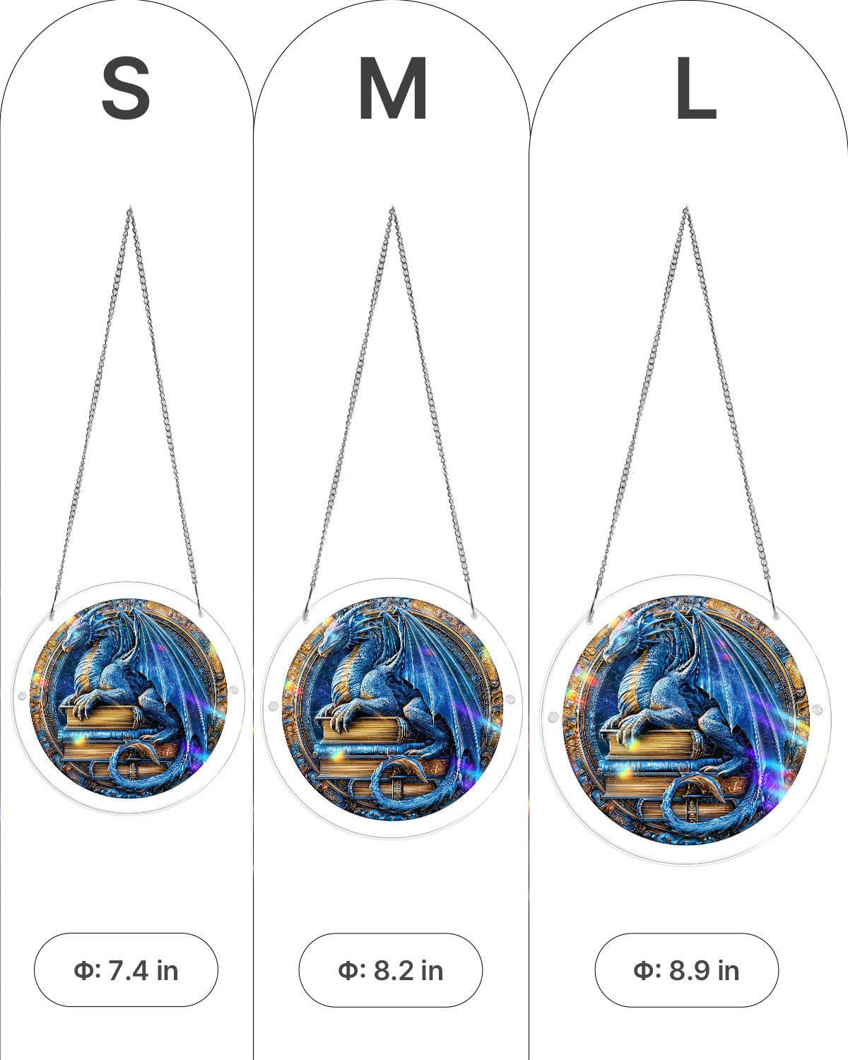 💥May Grand Sale|Up to 60% Off💥Dragon Realm Library Light Suncatcher-Acrylic Window Art