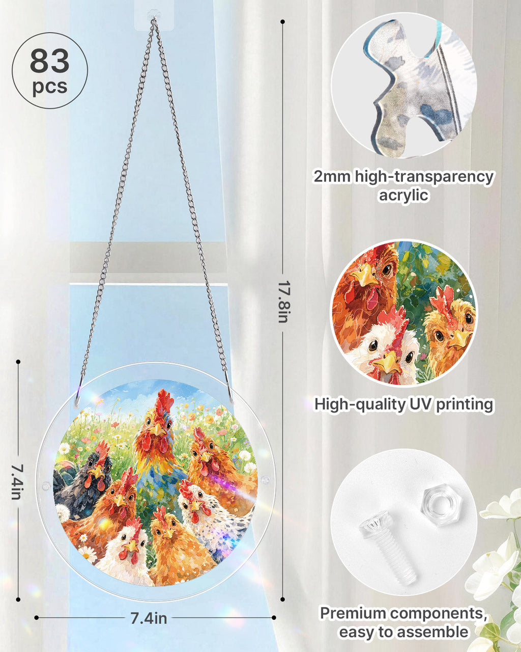 💥May Grand Sale|Up to 60% Off💥Morning in Bloom Light Suncatcher-Acrylic Window Art