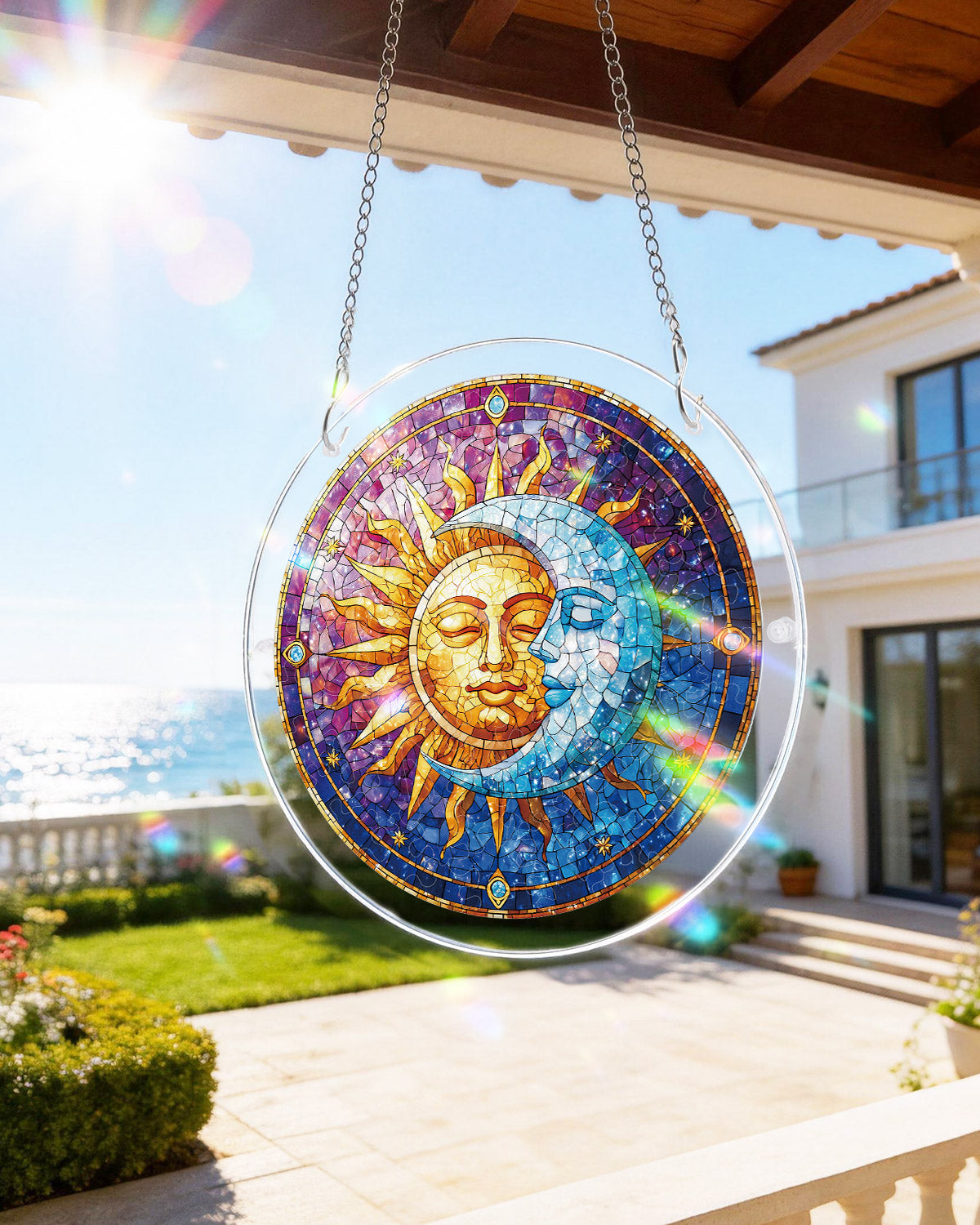 💥May Grand Sale|Up to 60% Off💥Sun and Moon in Harmony Light Suncatcher-Acrylic Window Art