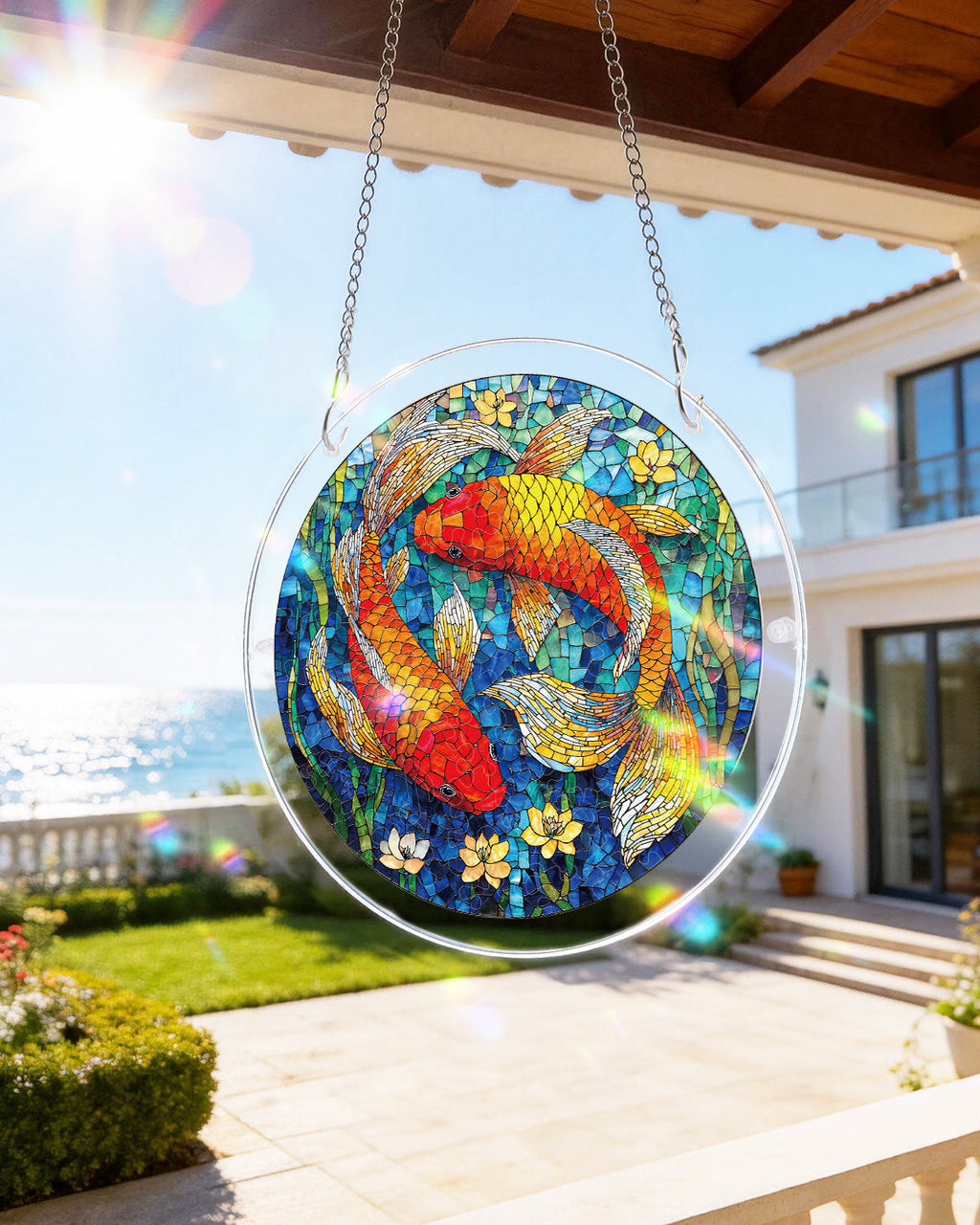 💥May Grand Sale|Up to 60% Off💥Koi Dream Pond Light Suncatcher-Acrylic Window Art