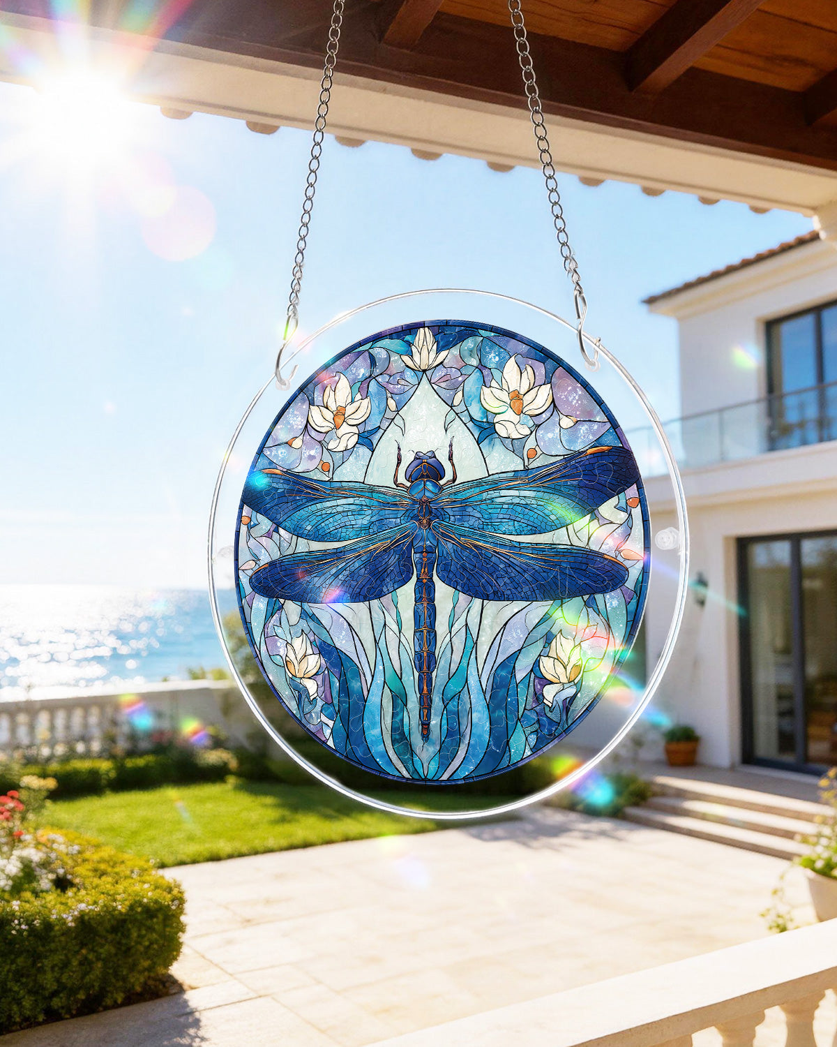 💥May Grand Sale|Up to 60% Off💥Moonlit Dragonfly Light Suncatcher-Acrylic Window Art
