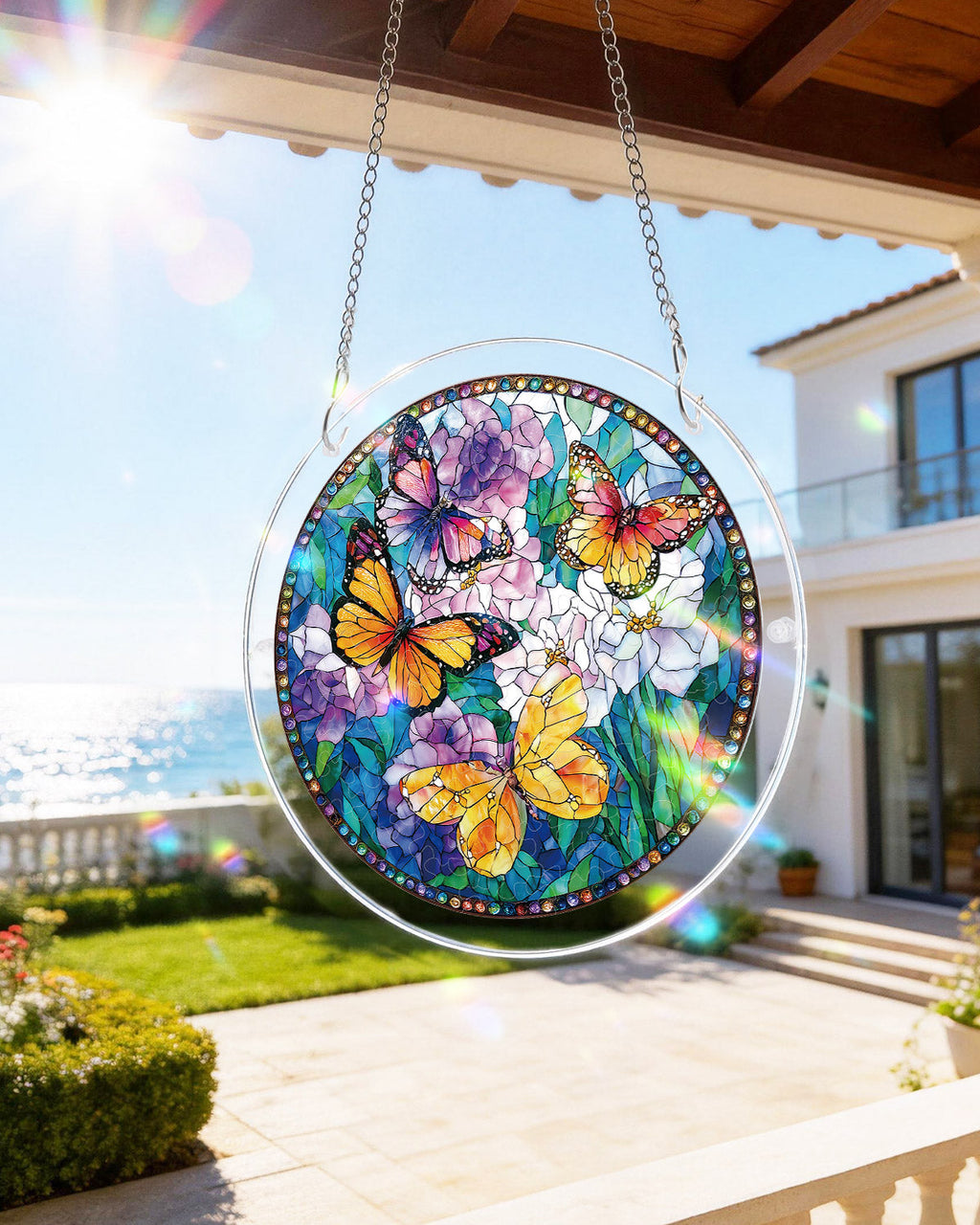 💥May Grand Sale|Up to 60% Off💥Butterflies in Bloom Light Suncatcher-Acrylic Window Art