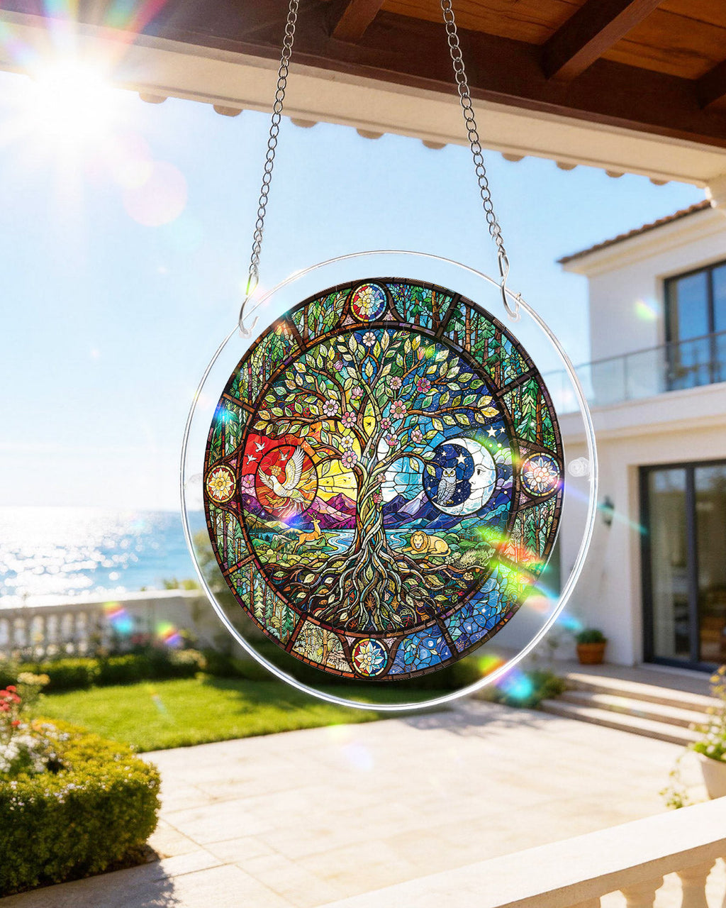 💥May Grand Sale|Up to 60% Off💥Tree of Day and Night Light Suncatcher-Acrylic Window Art