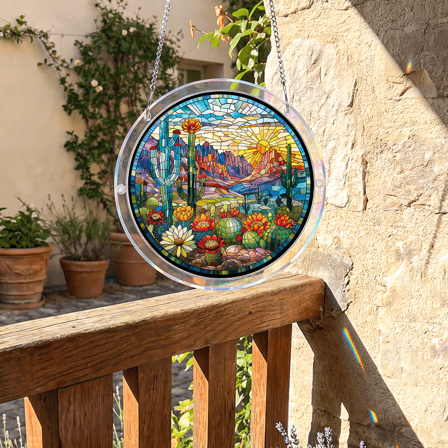 💥May Grand Sale|Up to 60% Off💥Acrylic Jigsaw Puzzle Suncatcher - Desert Sunrise