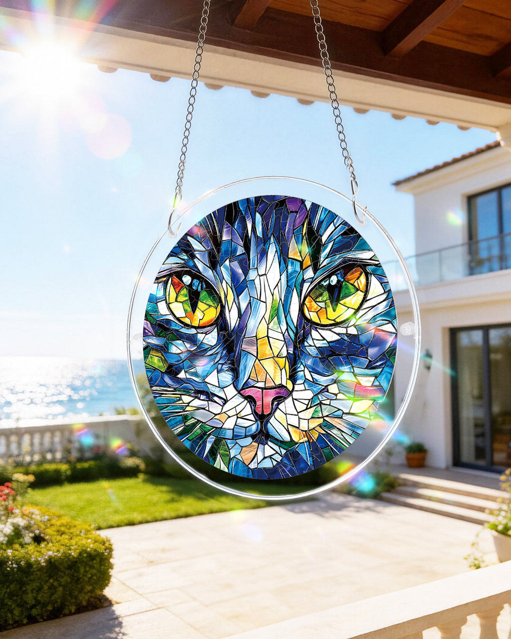 💥May Grand Sale|Up to 60% Off💥Mosaic Cat Light Suncatcher-Acrylic Window Art