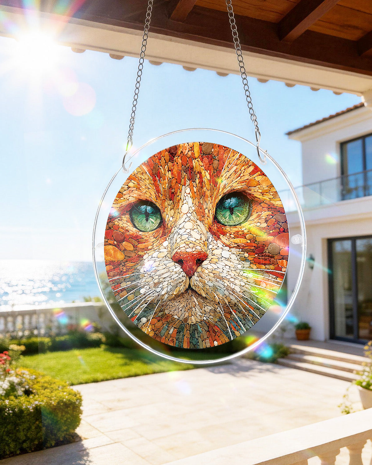 💥May Grand Sale|Up to 60% Off💥Stone Cat Light Suncatcher-Acrylic Window Art