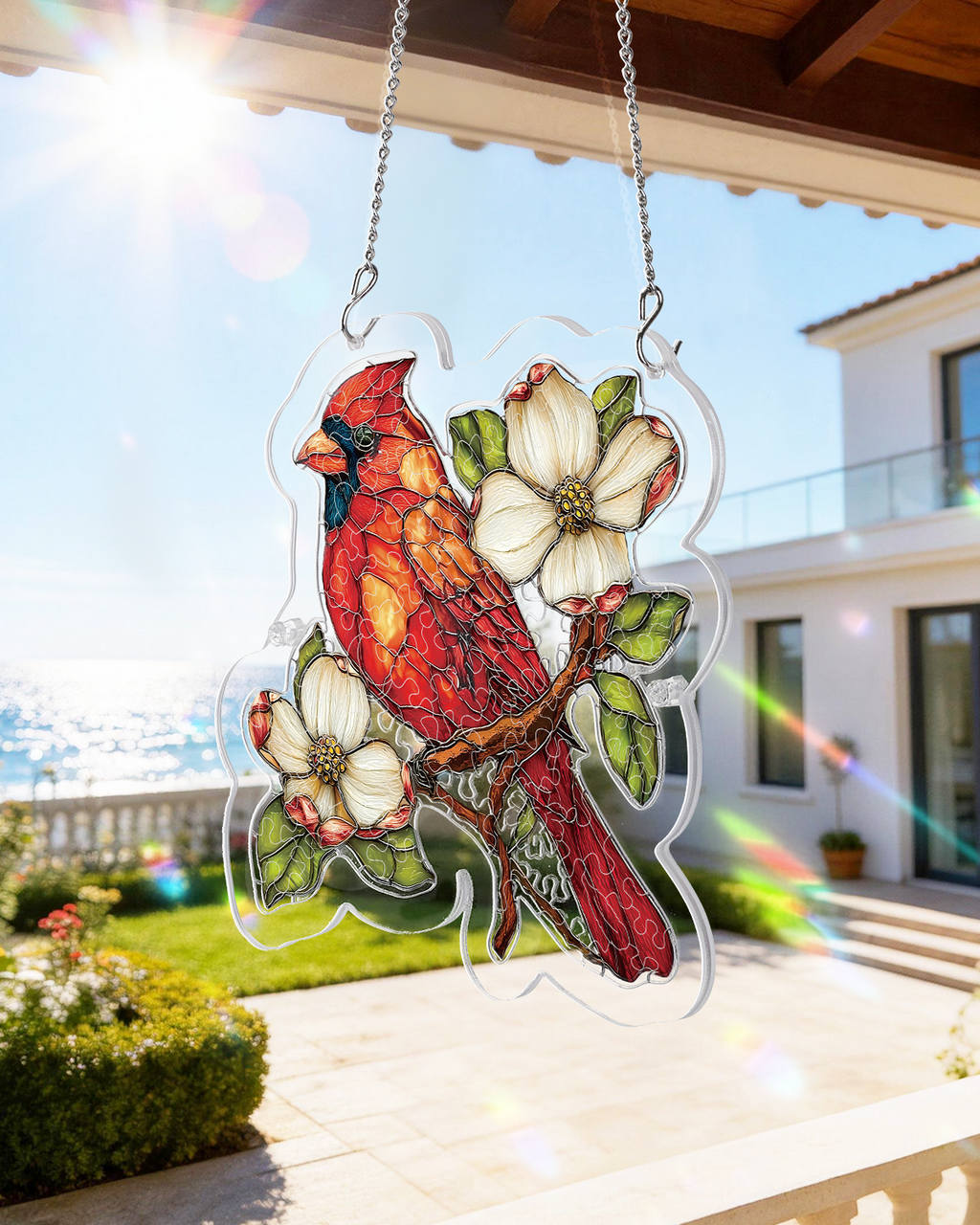💥May Grand Sale|Up to 60% Off💥Magnolia Cardinal Light Suncatcher-Acrylic Window Art