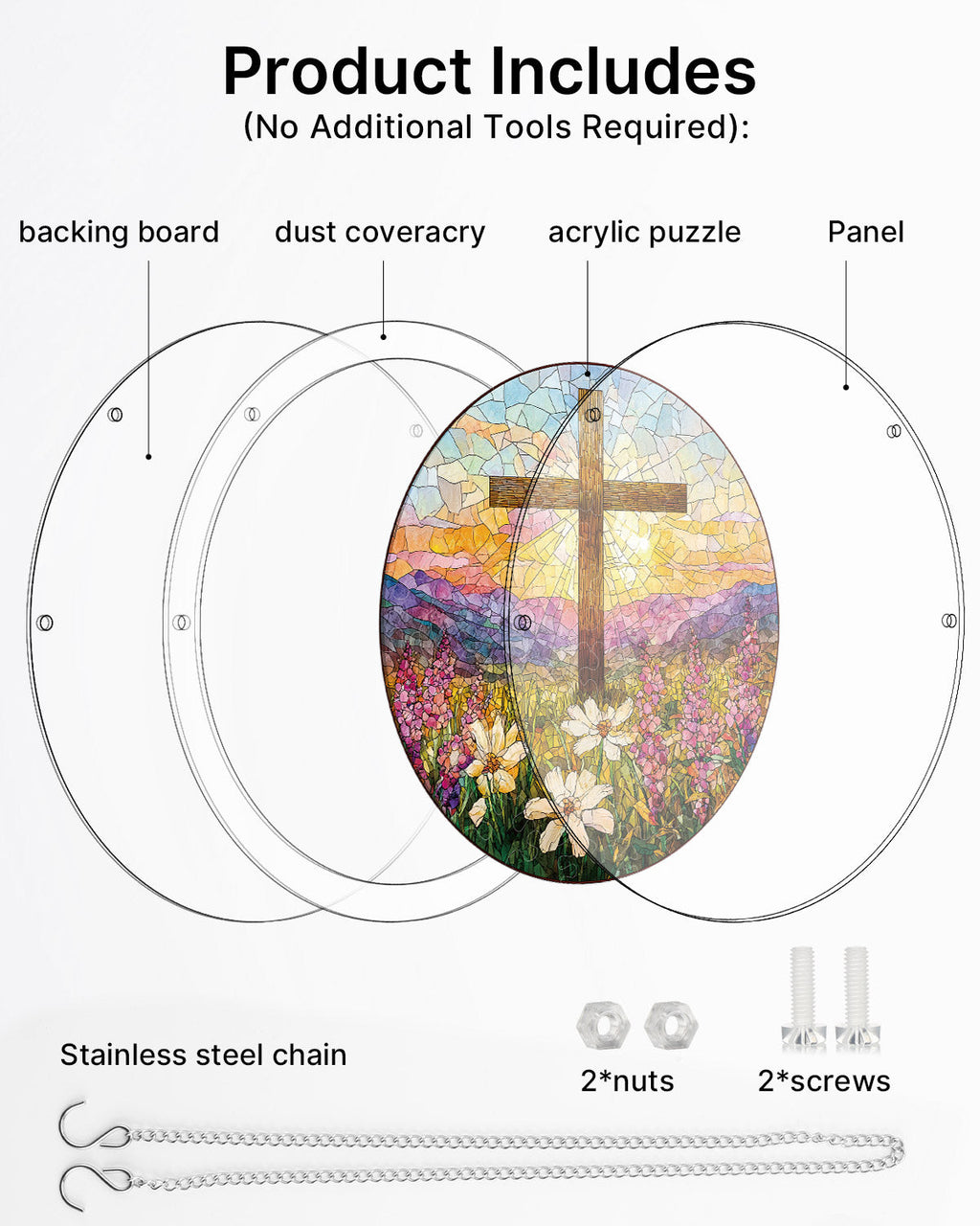 💥May Grand Sale|Up to 60% Off💥Garden of Holy Light Light Suncatcher-Acrylic Window Art