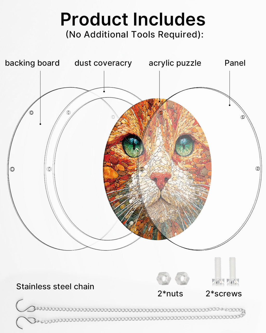 💥May Grand Sale|Up to 60% Off💥Stone Cat Light Suncatcher-Acrylic Window Art